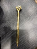 Pyrite Crystal Pen for Gifting Men & Women | Manifestation Gemstone Rock Ball Point Pen